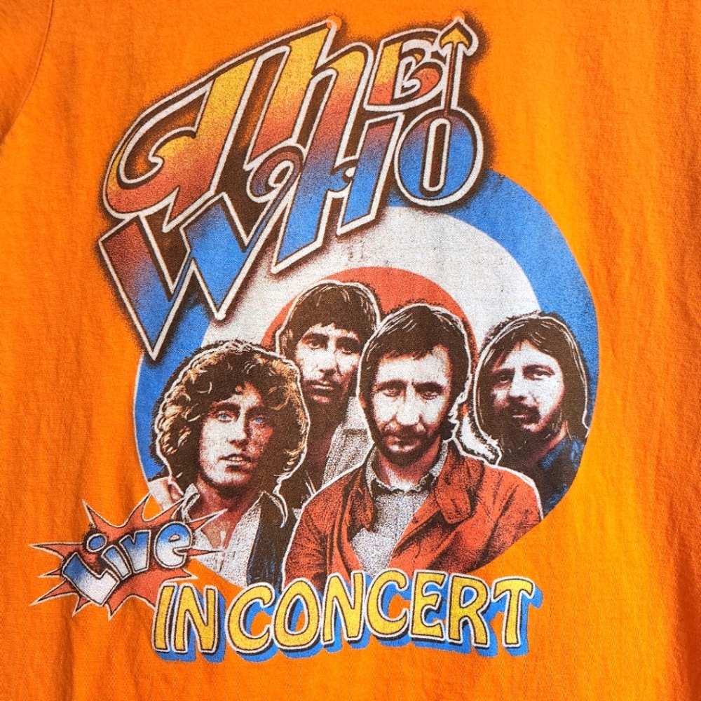 The Who Live in Concert Orange T-Shirt. Women's Small.